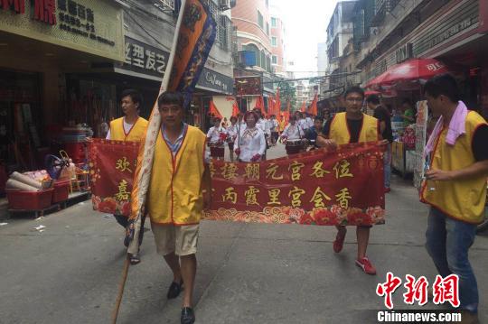 闽台两地妈祖宫庙携手巡游422名台湾信众参与