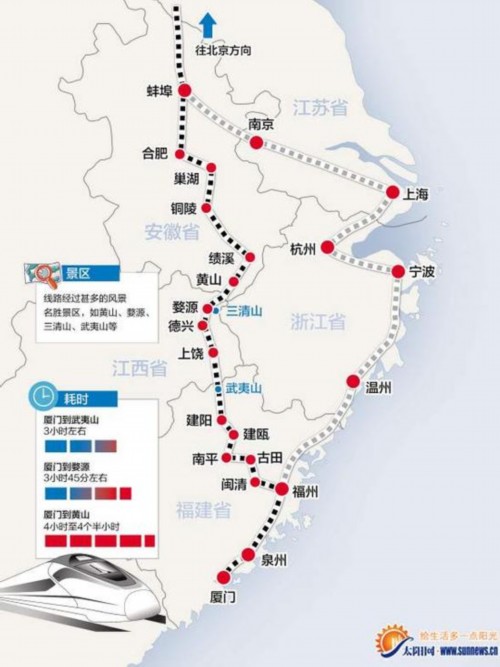 合福铁路全线铺轨完工明年厦门北京仅9小时多